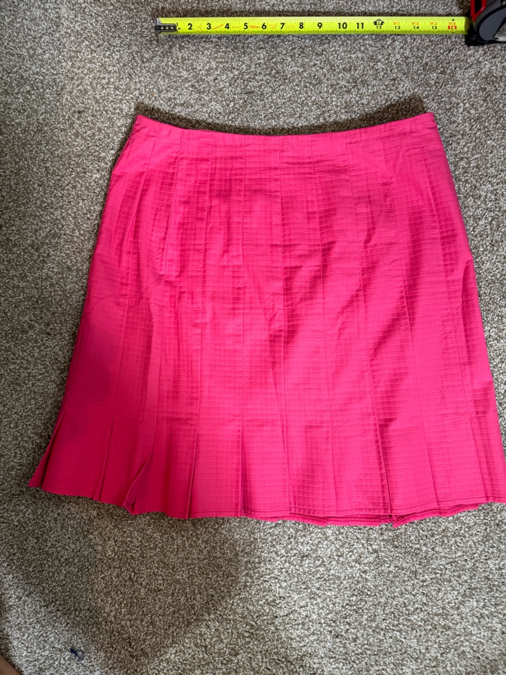 Worth Bright Pink Pleated A-Line Skirt